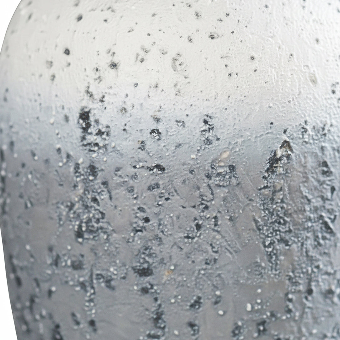 SOGA 30x19cm White and Grey Medium Ceramic Flower Vase Elegant Living Room Home Decor