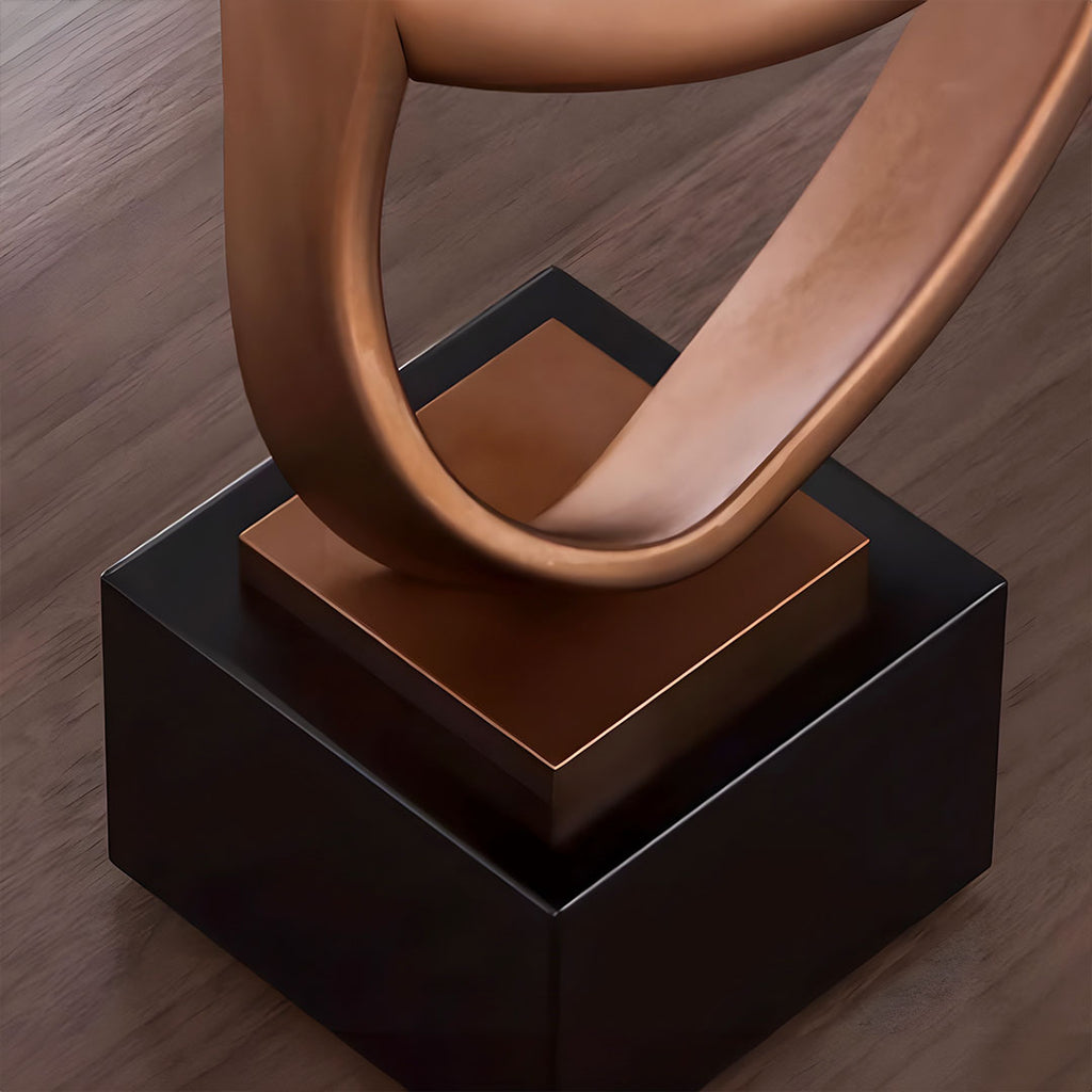 SOGA 45cm Bronze Ribbon Sculpture