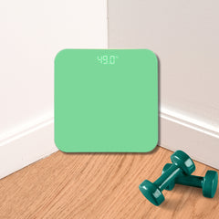 SOGA 180kg Digital Fitness Weight Bathroom Gym Body Glass LCD Electronic Scales Green