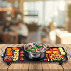 SOGA 2X Electric Steamboat Asian Hot Pot Soup Maker Fondue Teppanyaki Hotpot Grill