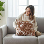 SOGA 2X 50cm Brown White Crushed Velvet Decorative Throw Pillow $ 129