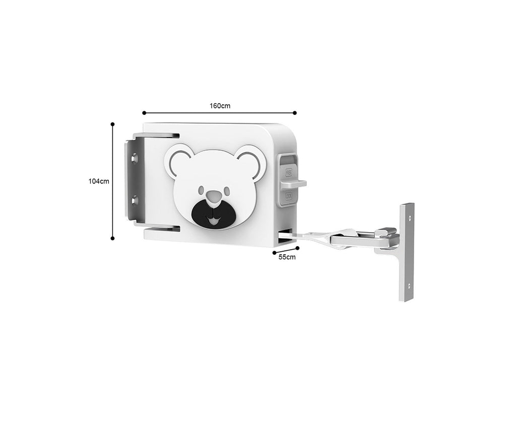 SOGA 160mm Suction-Mounted Retractable Clothes Drying Rack - White