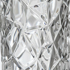 SOGA 30cm Sleek Clear Glass Vase Elegant Wide Crystal Design for Modern Home Décor
