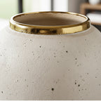 SOGA 30x19cm Plain White Medium Ceramic Flower Vase Elegant Living Room Home Decor
