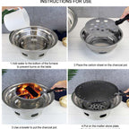 SOGA 2x BBQ Grill Stainless Steel Portable Smokeless Charcoal Grill Home Outdoor Camping