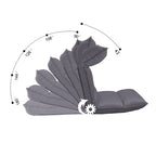 SOGA Grey Lounge Recliner Lazy Sofa Bed Tatami Cushion Collapsible Backrest Seat Home Office Decor