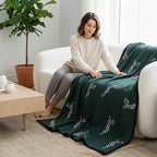 SOGA 2X Forest Green Zebra Print Throw Blanket 130x180cm Acrylic $ 189