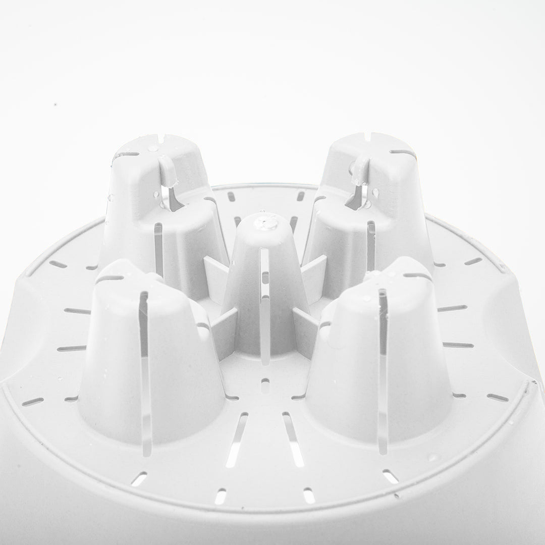 SOGA 19.5cm White Plastic Plant Pot Self Watering Planter Flower Bonsai Indoor Outdoor Garden Decor Set of 2