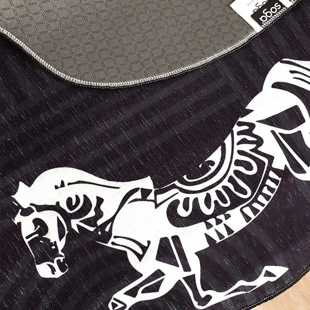 SOGA Three-Seater Black Horse Print 90x210cm Throw Blanket Sofa Cover $ 125