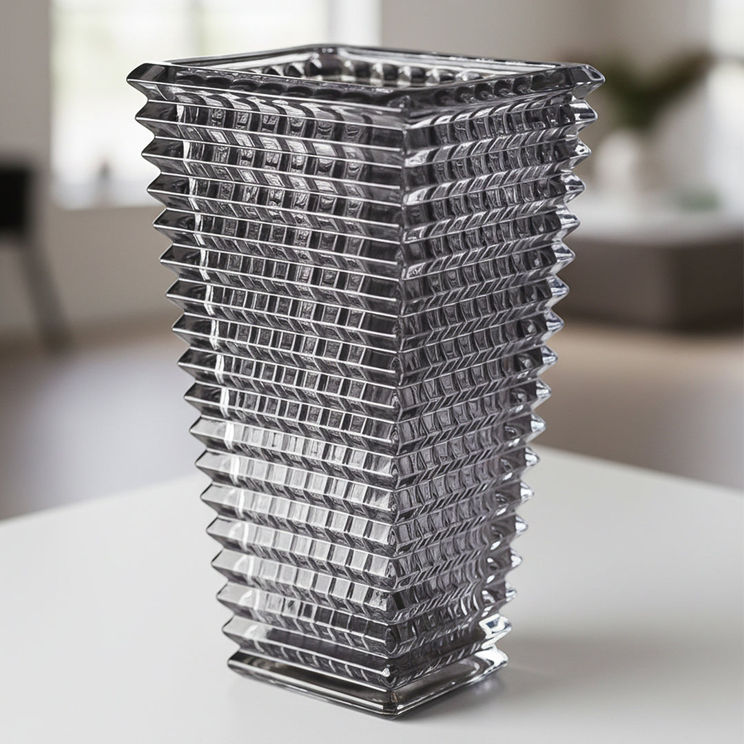 SOGA 22cm Modern Gray Ceramic Glass Vase Home Decor