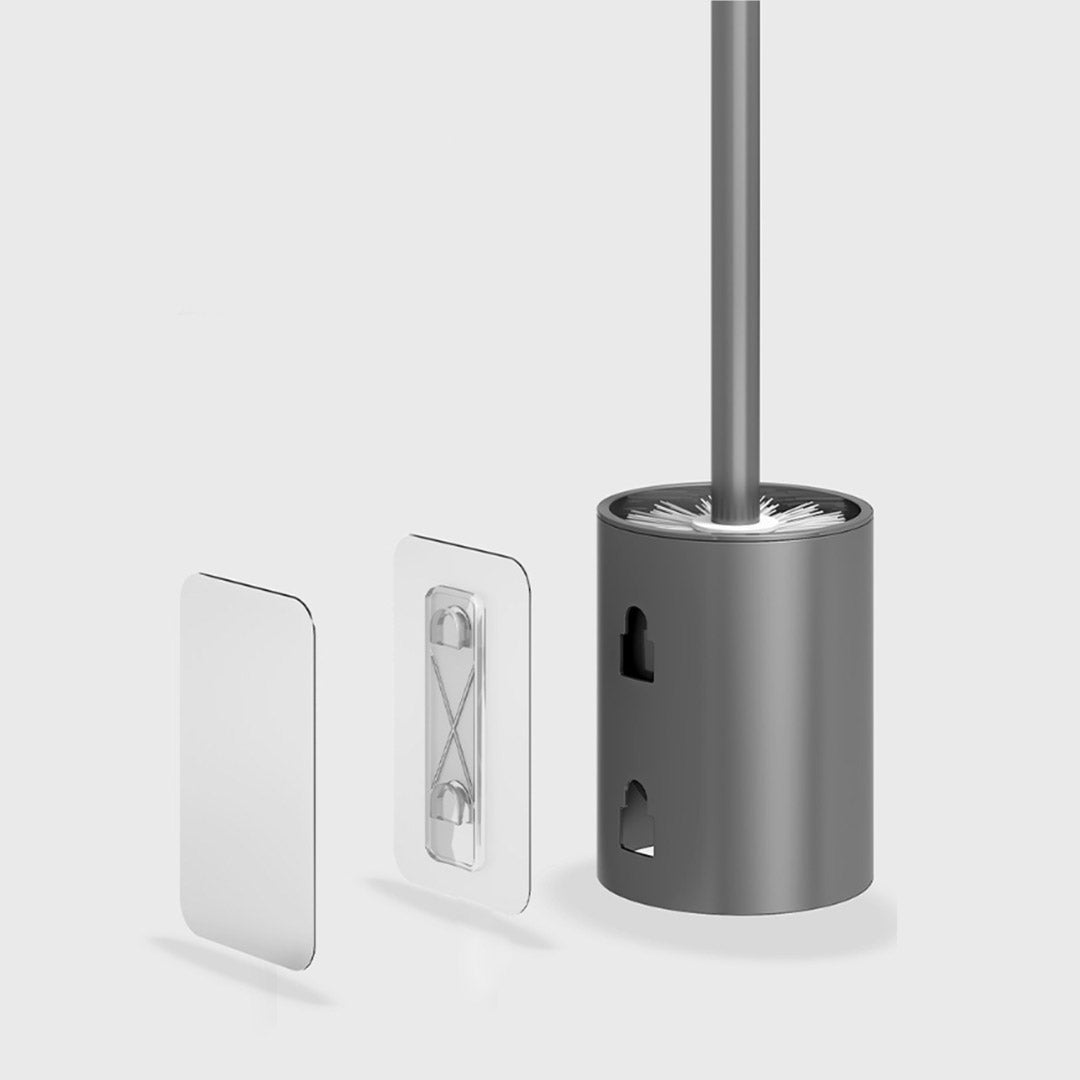 SOGA 27cm Wall-Mounted Toilet Brush –Dark Grey with Drain Holes
