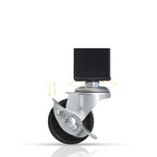 SOGA 4 Tier Steel Black Foldable Kitchen Cart Multi-Functional Shelves Storage Organizer with Wheels