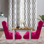 SOGA Floor 2x Recliner Folding Lounge Sofa Futon Couch Folding Chair Cushion Red Burgundy