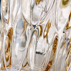 SOGA 29.8cm Golden Amber Glass Crystal Vase Elegant Modern Home Décor