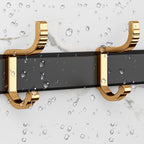 SOGA 2X 41cm Wall Mounted Towel Rack Space-Saving Hanger Organiser with Durable Hooks