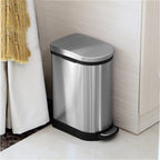 SOGA 4X Foot Pedal Stainless Steel Rubbish Recycling Garbage Waste Trash Bin 10L U