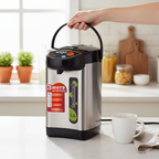 SOGA 2X 3.2L Silver Stainless Steel Electric Thermal Pot Dispenser with 3 Dispensing Modes