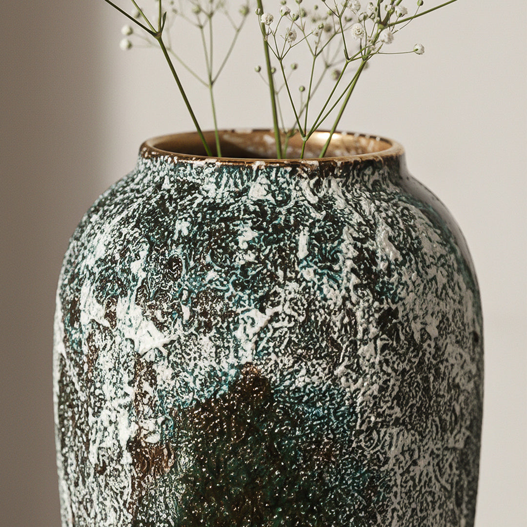 SOGA 35x17cm Green Large Ceramic Flower Vase Elegant Living Room Home Decor