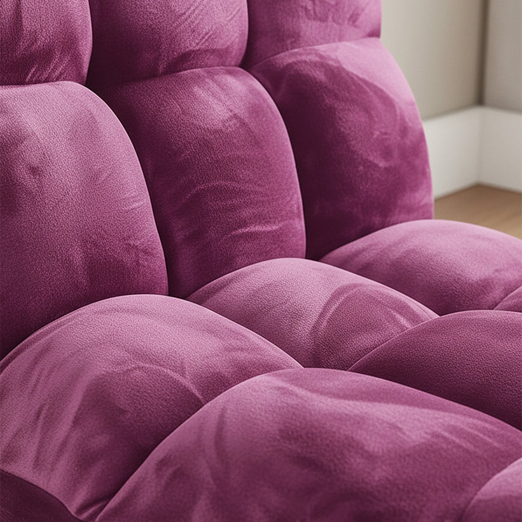 SOGA Floor Recliner Folding Lounge Sofa Futon Couch Folding Chair Cushion Magenta