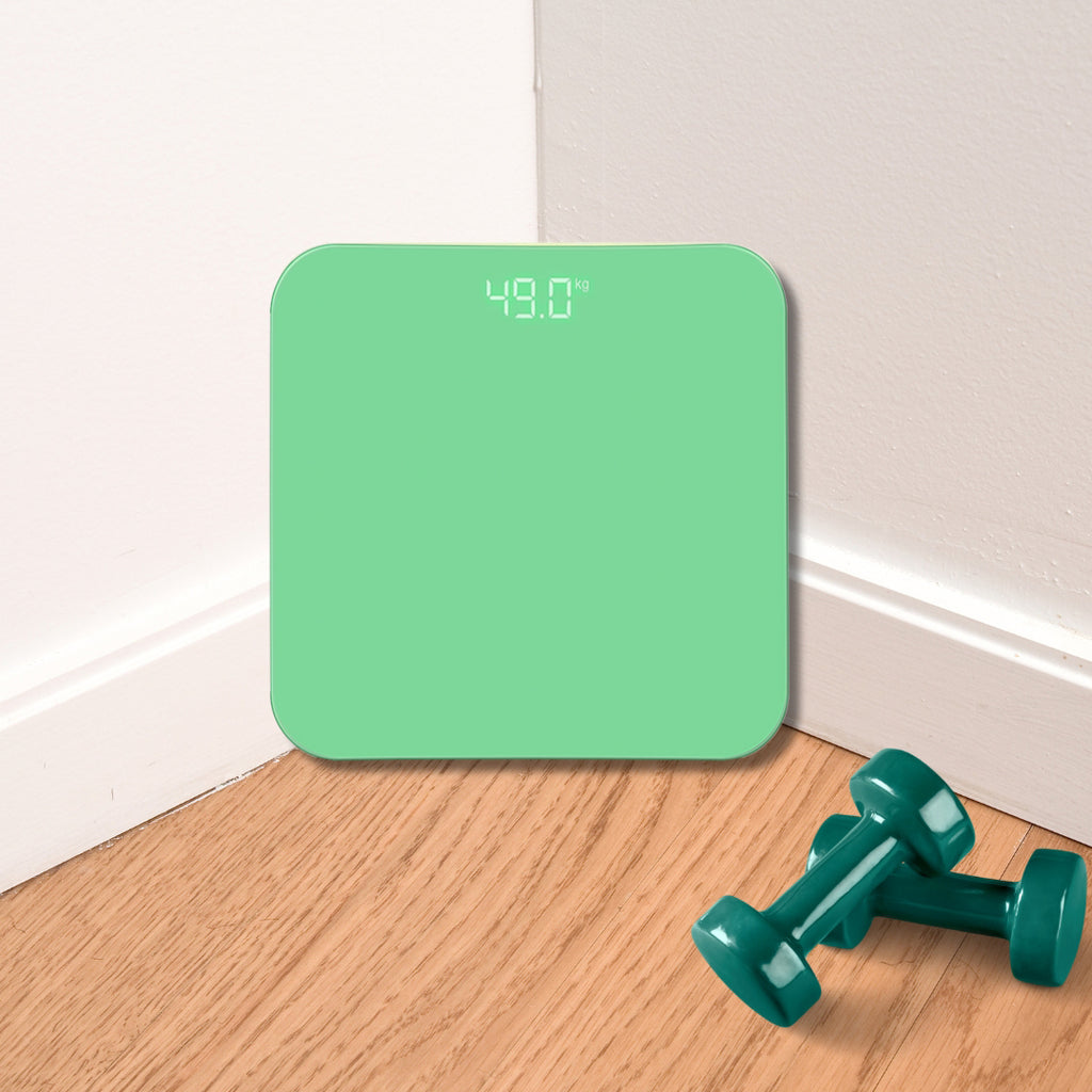 SOGA 2X 180kg Digital Fitness Weight Bathroom Gym Body Glass LCD Electronic Scales Green