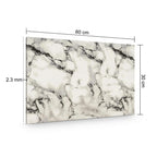 SOGA Peel & Stick Floor and Wall Tiles 30 x 60cm 10 Pack Black White Faux Marble
