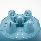 SOGA 19.5cm Blue Plastic Plant Pot Self Watering Planter Flower Bonsai Indoor Outdoor Garden Decor Set of 3