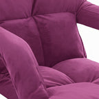 SOGA 2X Foldable Lounge Cushion Adjustable Floor Lazy Recliner Chair with Armrest Magenta