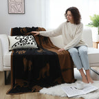 SOGA Black Brown Animal Print Throw Blanket 130x180cm Polyester