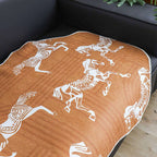 SOGA Two-Seater Orange Horse Print 90x180cm Throw Blanket Sofa Cover $ 111