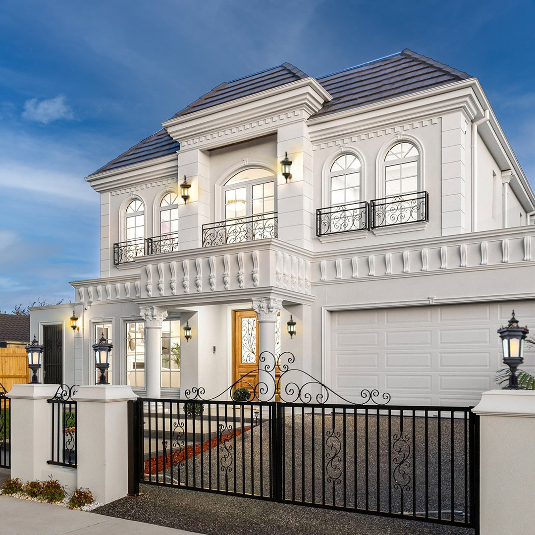 Vintage Lantern 6X 62cm Wall Light Elegant Aluminum & Glass Design Classic Outdoor Lighting Rustic Vintage Style