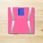 SOGA Glass LCD Digital Body Fat Scale Bathroom Electronic Gym Water Weighing Scales Pink