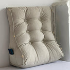 SOGA 45cm White Triangular Wedge Lumbar Pillow Headboard Backrest Sofa Bed Cushion Home Decor