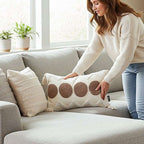 SOGA Boho Tufted Cushion 30x50cm Tassel White Brown Circle Decorative Throw Pillow $ 72