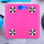 SOGA Wireless Bluetooth Digital Body Fat Scale Bathroom Health Analyser Weight Pink