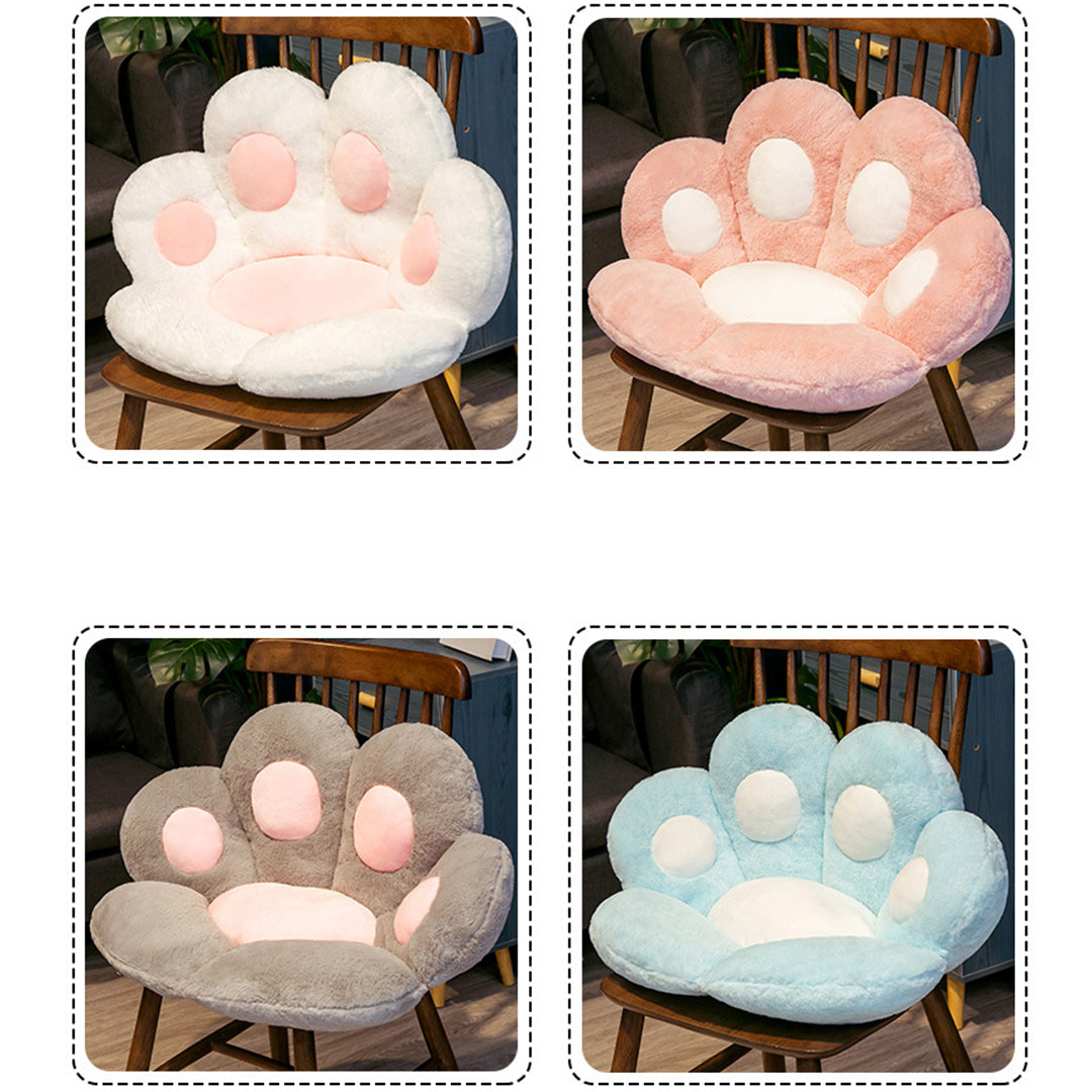 SOGA 80cm Mint Blue Paw Shape Cushion Warm Lazy Sofa Decorative Pillow Backseat Plush Mat Home Decor