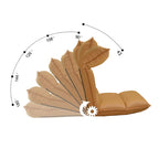 SOGA 2X Yellow Lounge Recliner Lazy Sofa Bed Tatami Cushion Collapsible Backrest Seat Home Office Decor