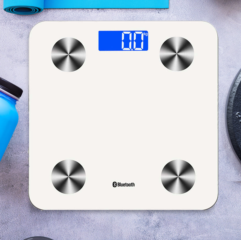 SOGA Wireless Bluetooth Digital Body Fat Scale Bathroom Health Analyser Weight White