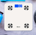 SOGA Wireless Bluetooth Digital Body Fat Scale Bathroom Health Analyser Weight White