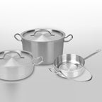 SOGA 2X 28cm Stainless Steel Saucepan Sauce pan with Glass Lid and Helper Handle Triple Ply Base Cookware