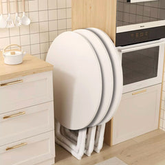 SOGA 80cm White Modern Minimalist Table with Sleek Surface Stylish and Functional Design
