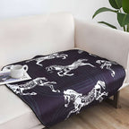 SOGA One-Seater Black Horse Print 90x90cm Throw Blanket Sofa Cover $ 91