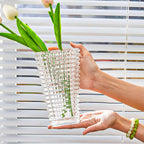 SOGA 28cm Handcrafted Clear Glass Vase Classic Design for Home Decor $ 71