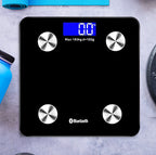 SOGA Wireless Bluetooth Digital Body Fat Scale Bathroom Health Analyser Weight Black