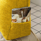 SOGA 120cm Yellow Triangular Wedge Bed Pillow Headboard Backrest Bedside Tatami Cushion Home Decor