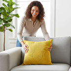 SOGA 2X 50cm Yellow Textured Geometric Pattern Decorative Throw Pillow $ 119