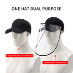Outdoor Protective Hat for Adults – Full Face HD Shield Cover - Black