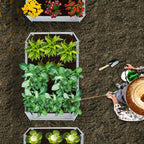 SOGA 120cm Rectangle Galvanised Raised Garden Bed Vegetable Herb Flower Outdoor Planter Box