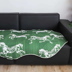 SOGA Two-Seater Green Horse Print 90x180cm Throw Blanket Sofa Cover $ 111
