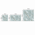 SOGA Peel & Stick Floor and Wall Tiles 30 x 30cm 10 Pack Jade Faux Marble