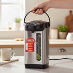 SOGA 2X 3.8L Silver Stainless Steel Electric Thermal Pot Dispenser with 3 Dispensing Modes